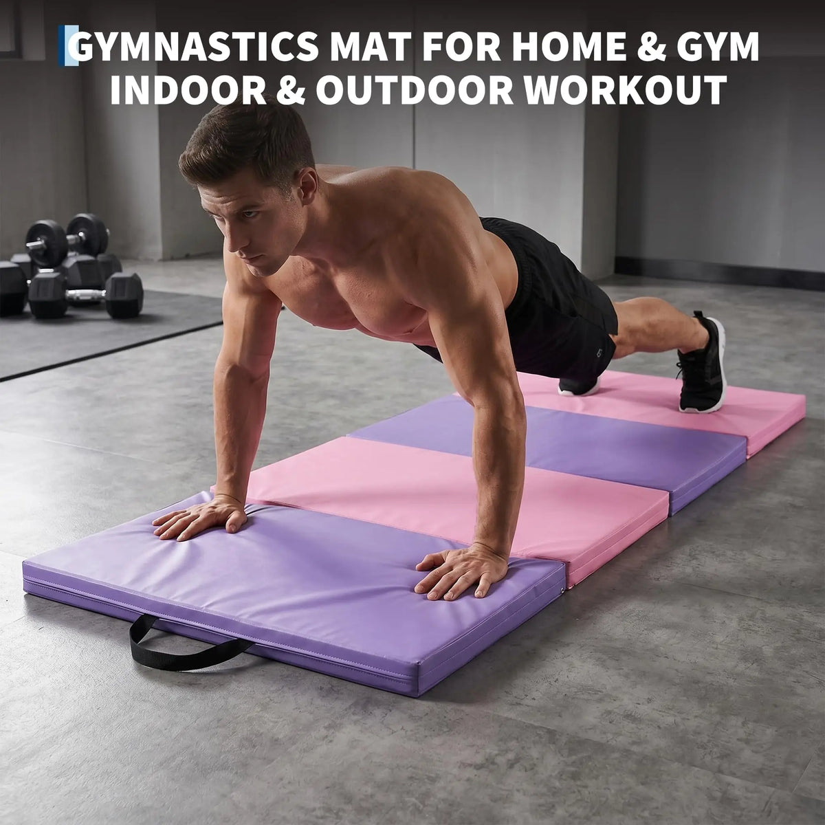 HiMISS Four Fold Gymnastics Exercise Mat For Home Workout