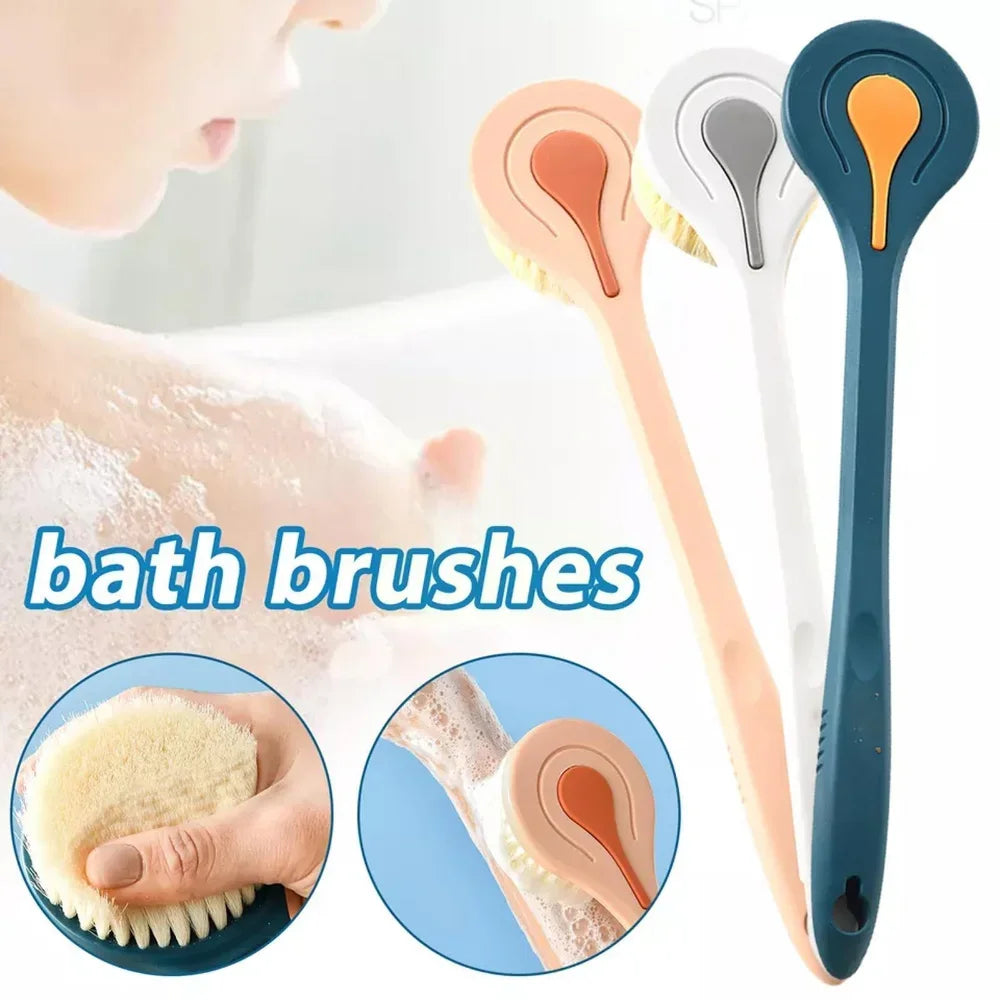 Long Handle Bath Brush With Back Scrubber For Body Massage