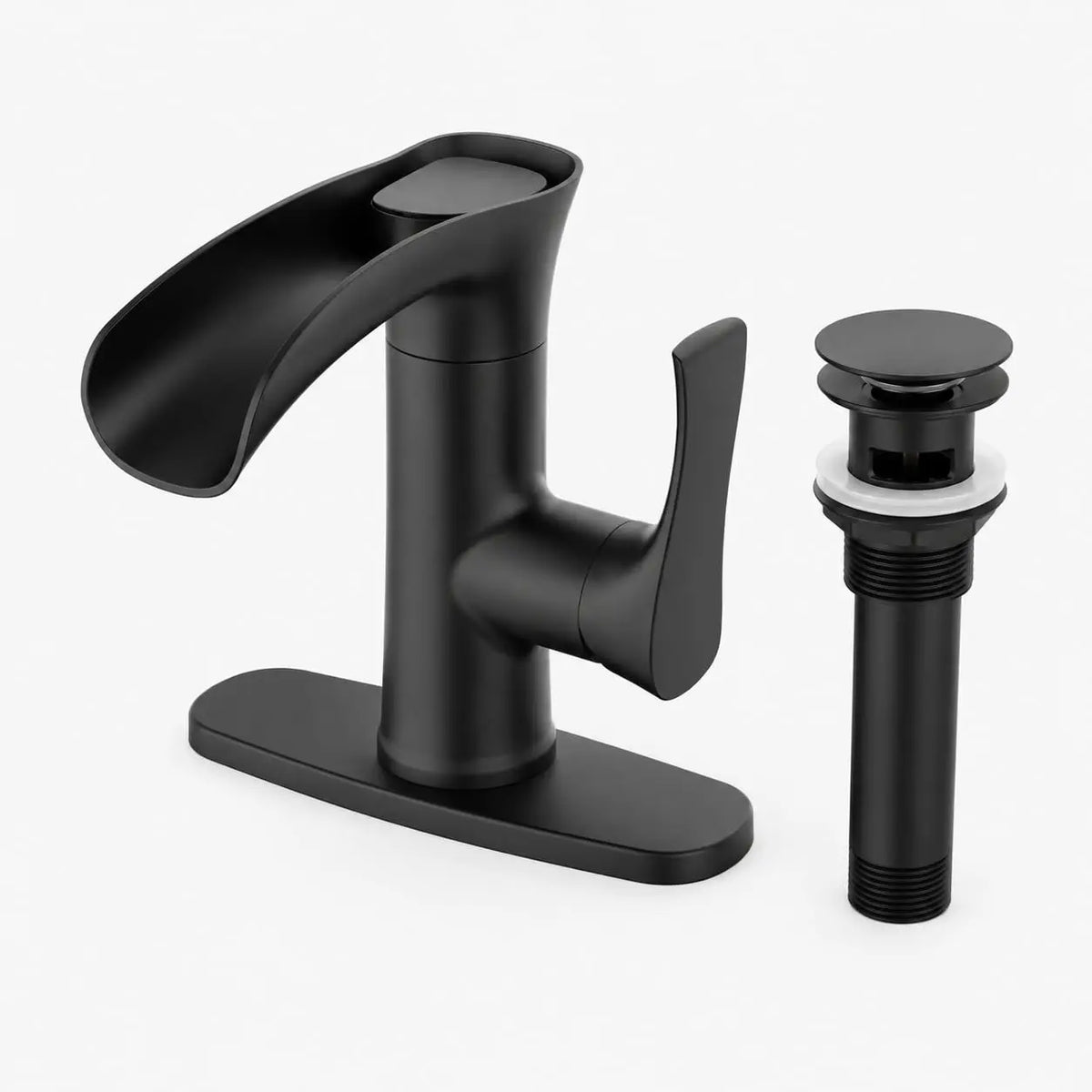 HiMISS Waterfall Bathroom Faucet Dual Handle Sink Tap