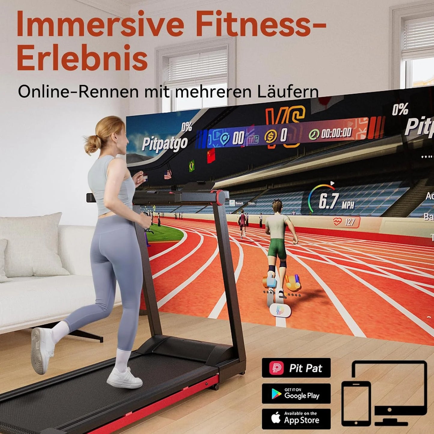Superun 3.5HP Foldable Treadmill with Incline and App Control