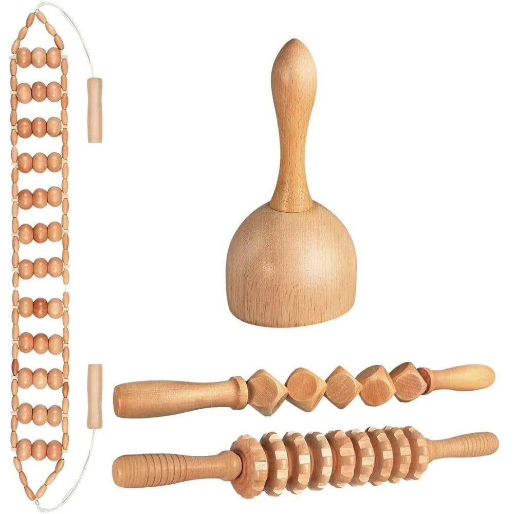 Wood Therapy Massage Tools Maderoterapia Kit for Body Contouring