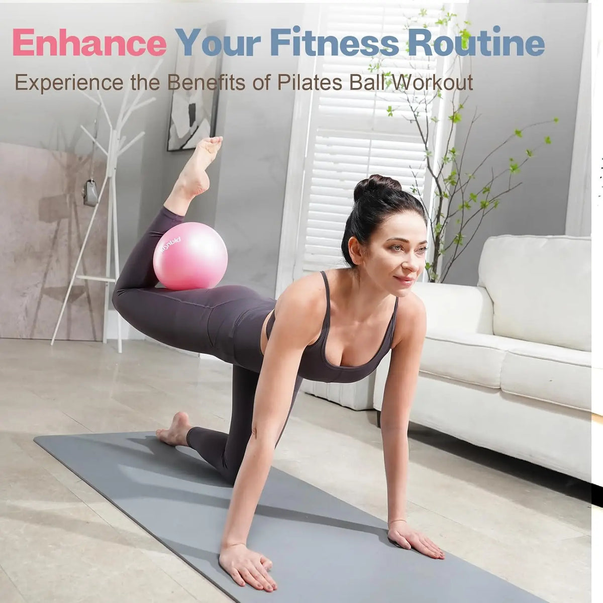 Kisnbld Mini Pilates Exercise Yoga Ball For Core Strength