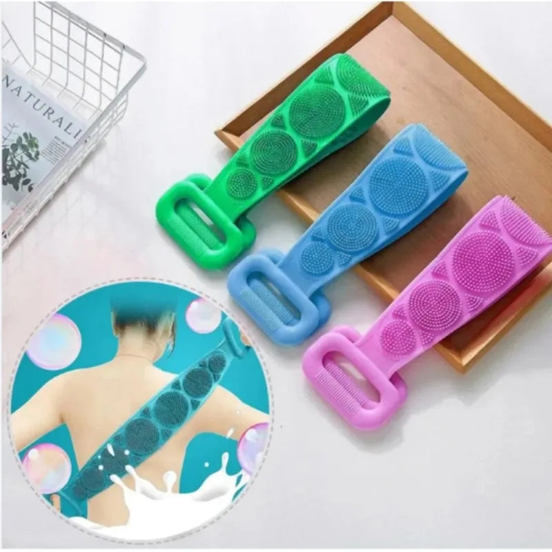 Silicone Back Scrubber Massage Exfoliating Bath Brush Sponge