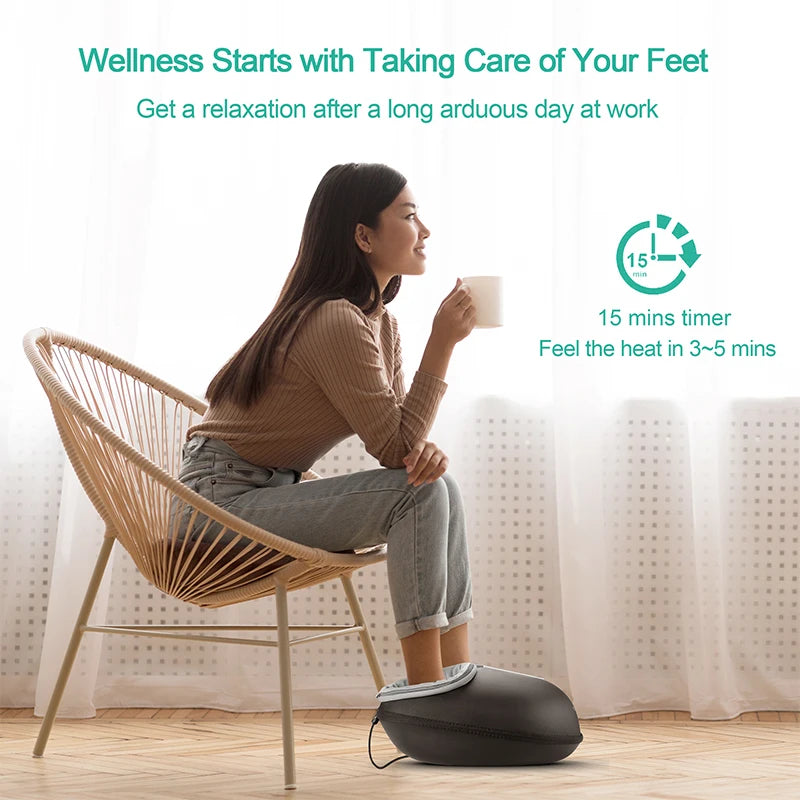 Medcursor Shiatsu Foot Massager With Heat Roller Pain Relief