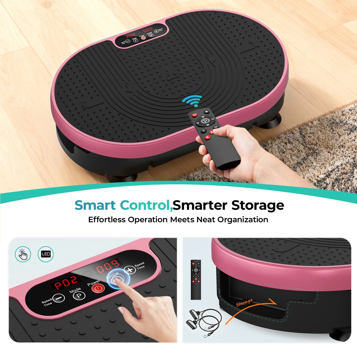 Vibration Plate Whole Body Exercise Machine Remote Control 120 Levels