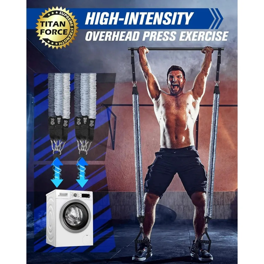 Upgraded Pilates Bar Kit With Resistance Bands Stainless Steel