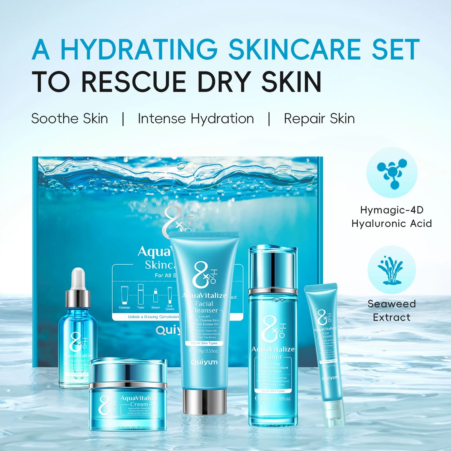 Laikou AquaVitalize Skincare Set Deep Hydration Kit