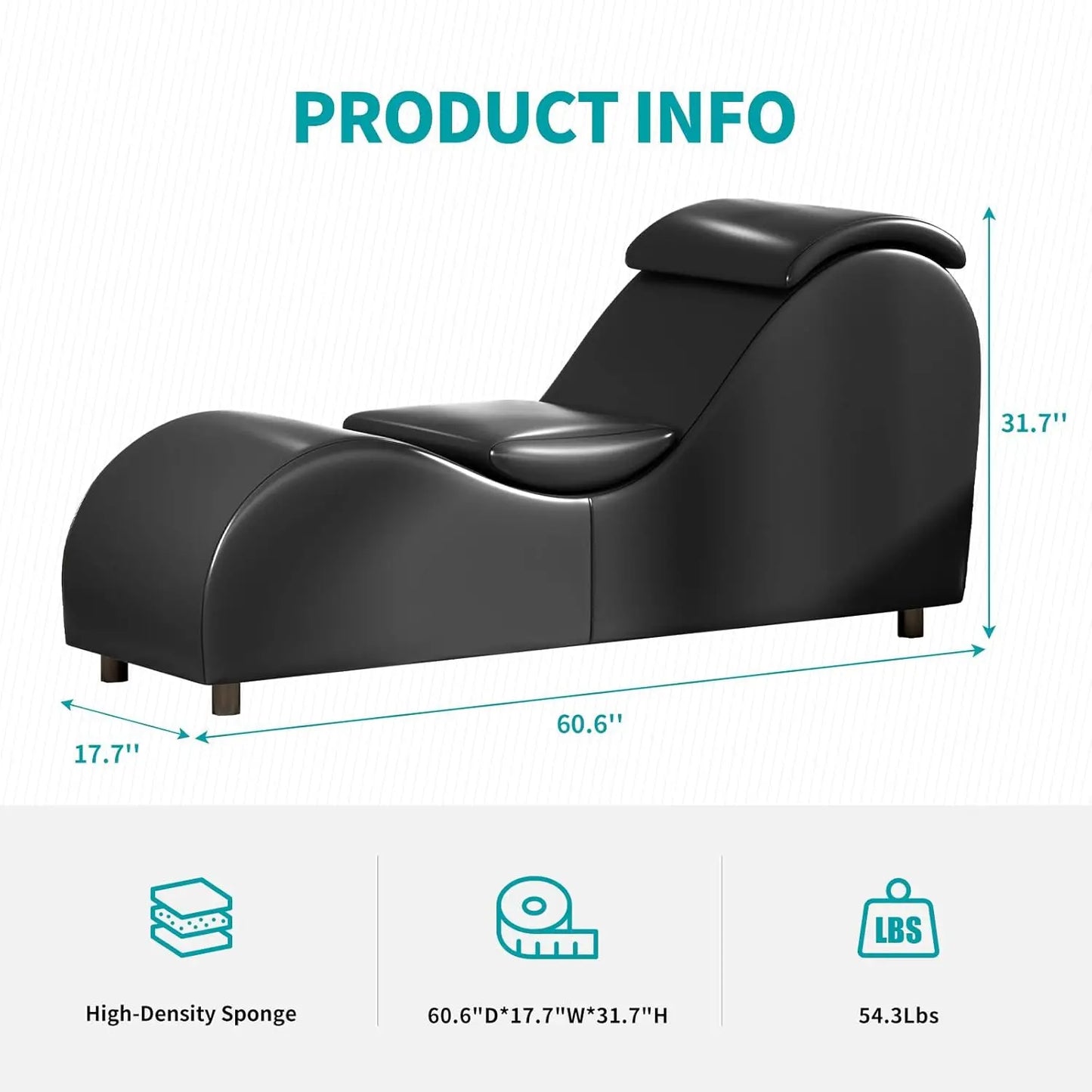 Ergonomic Curved Chaise Lounge Chair For Yoga And Relaxation