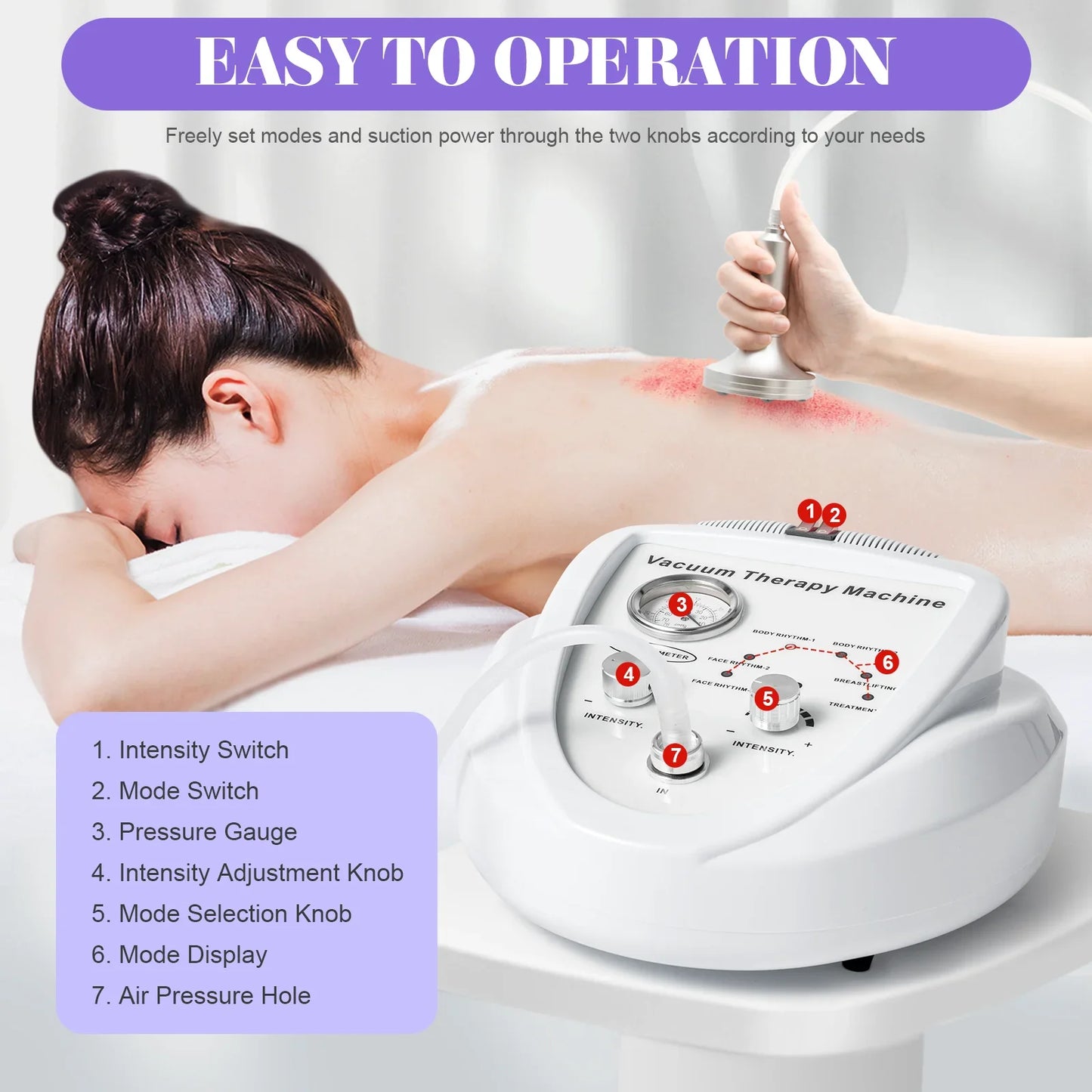 Vacuum Therapy Machine With 24 Cups And 3 Pumps For Body Shaping