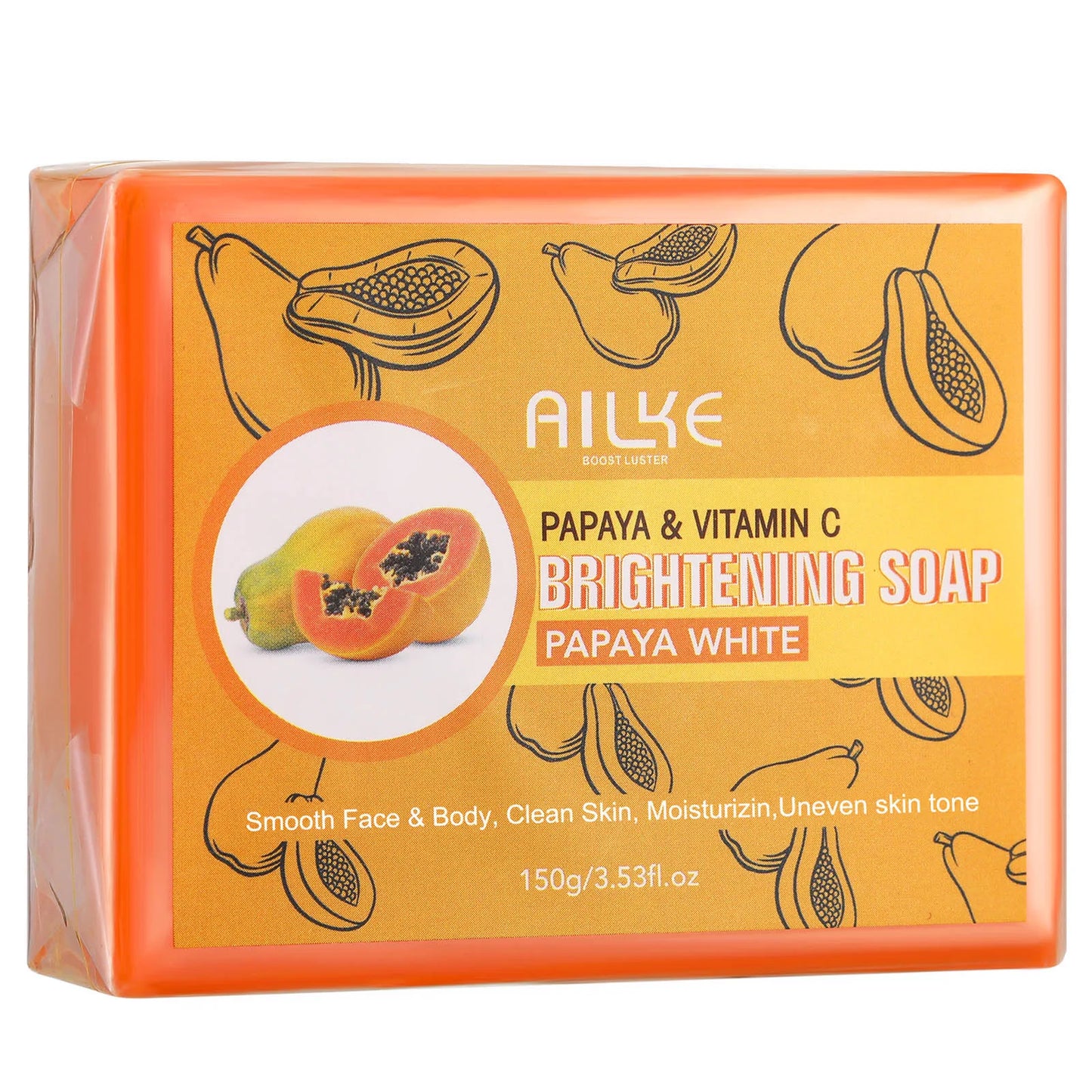 AILKE Papaya Kojic Soap Hyperpigmentation Brightening