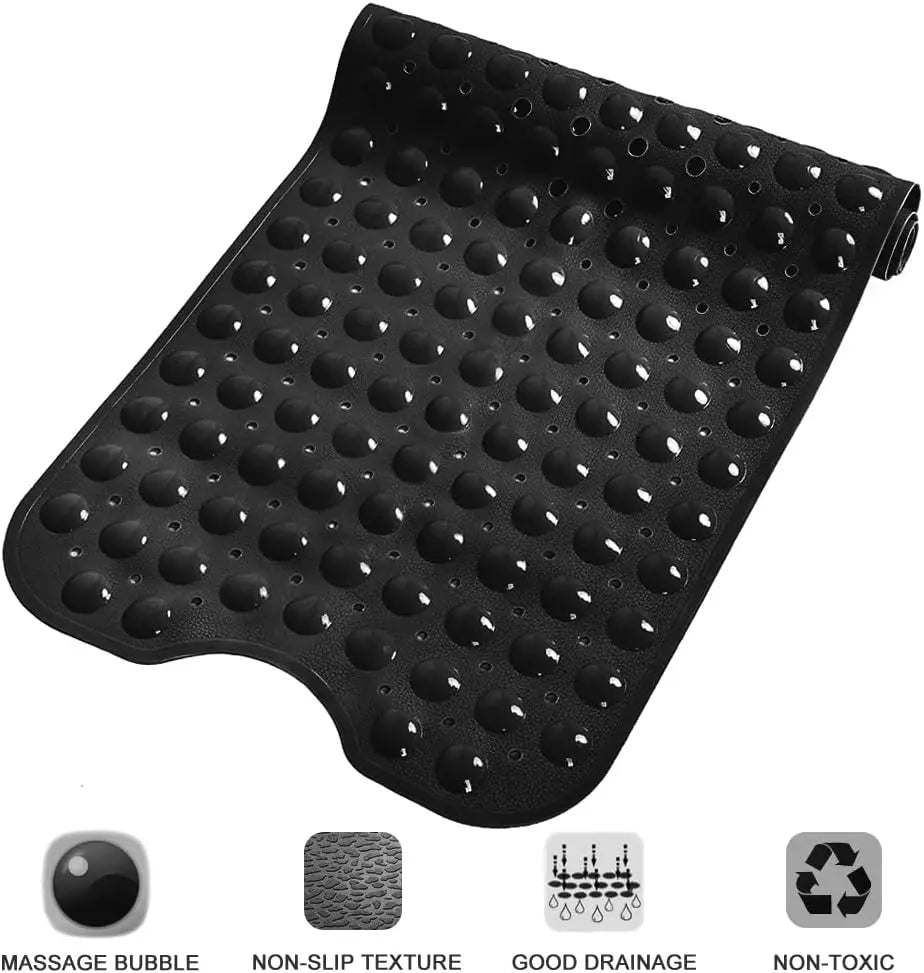 Machine Washable Non-Slip Bath Mat With Suction Cups