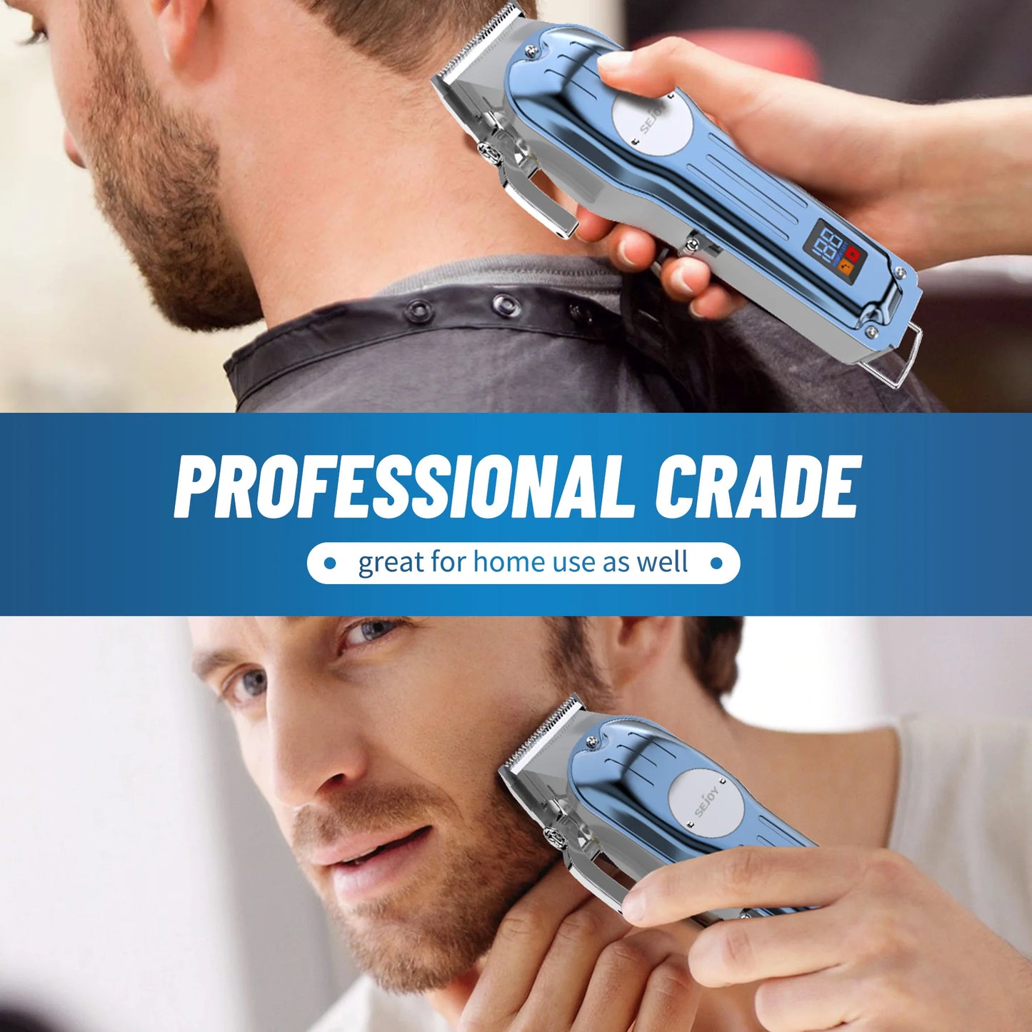 Sejoy Rechargeable Hair Clipper Combo Professional Trimmer Set for Barber