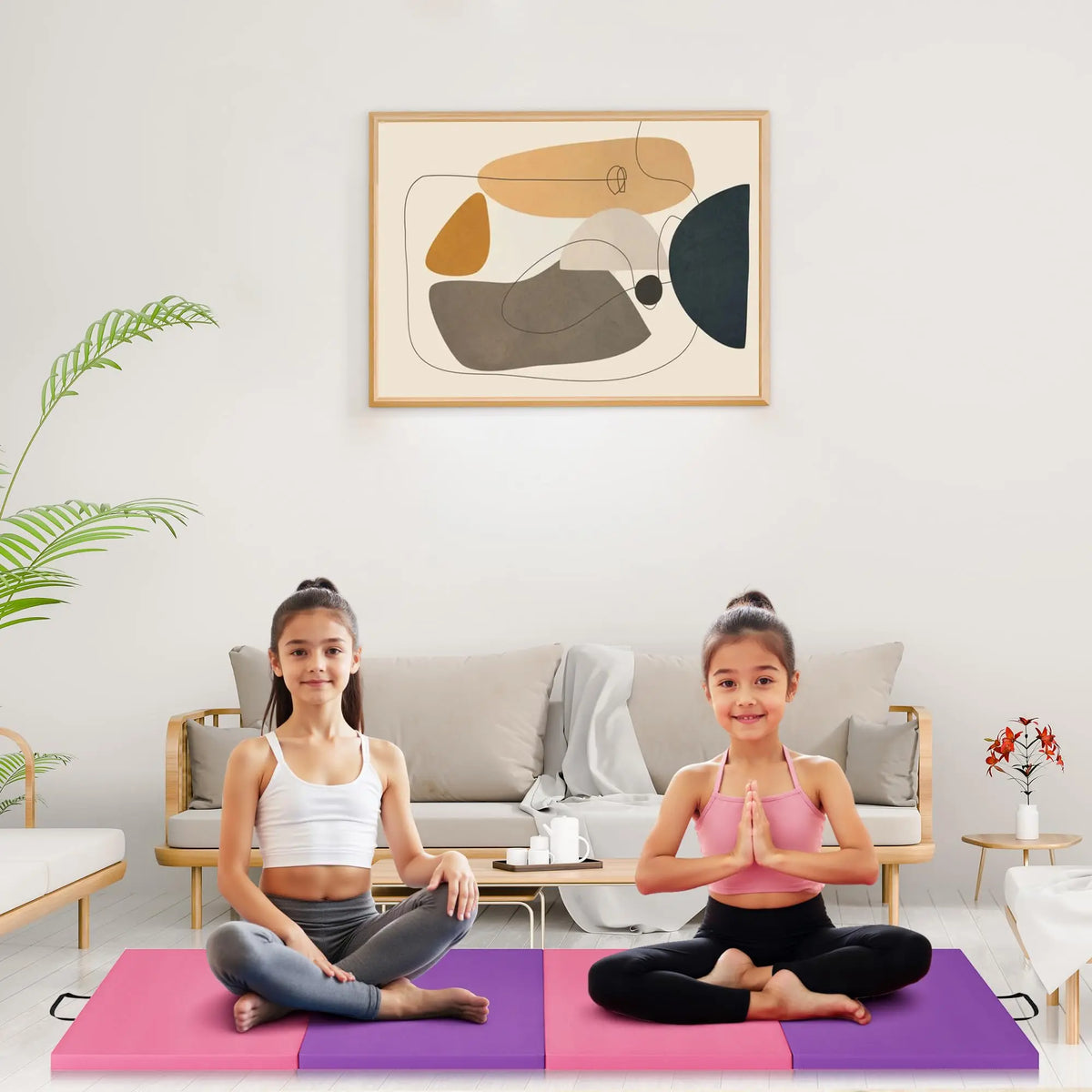 HiMISS Foldable Gymnastics Exercise Mat For Yoga And Pilates