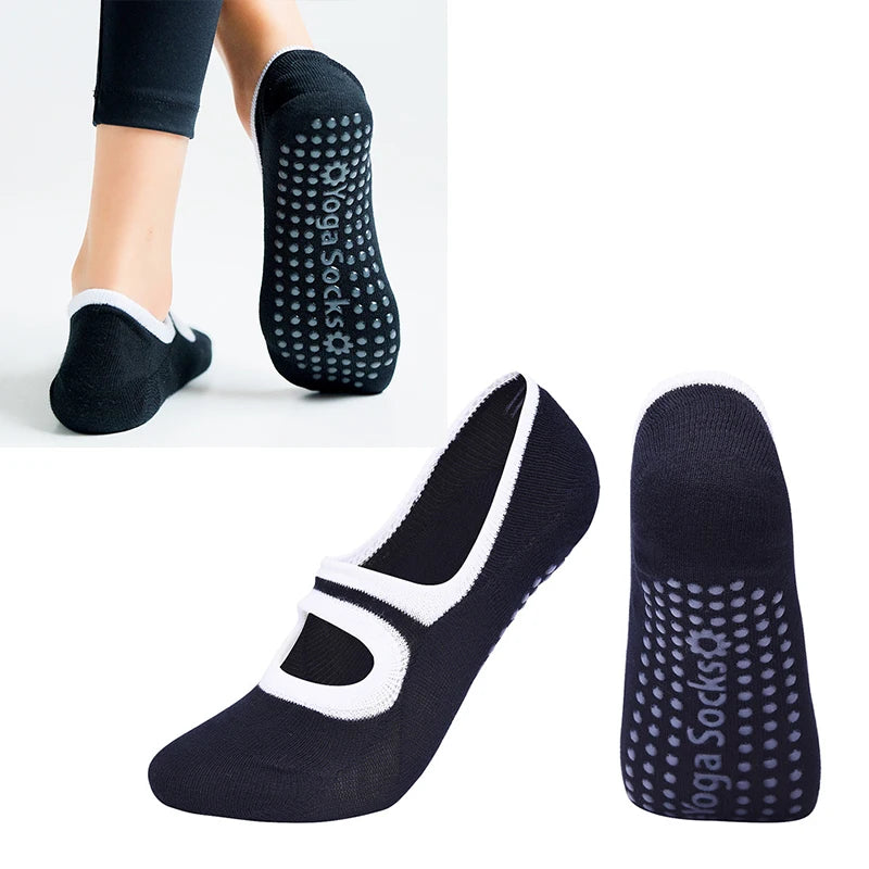 Women Anti Slip Yoga Socks Breathable Gym Fitness Training