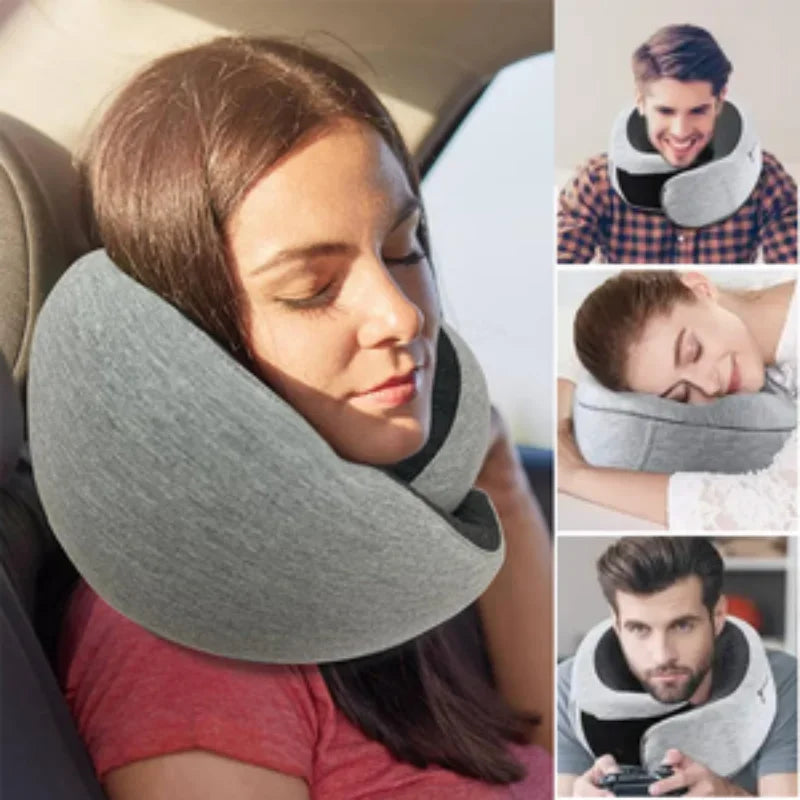 Travel Neck Pillow Memory Foam U Shape Adjustable for Car