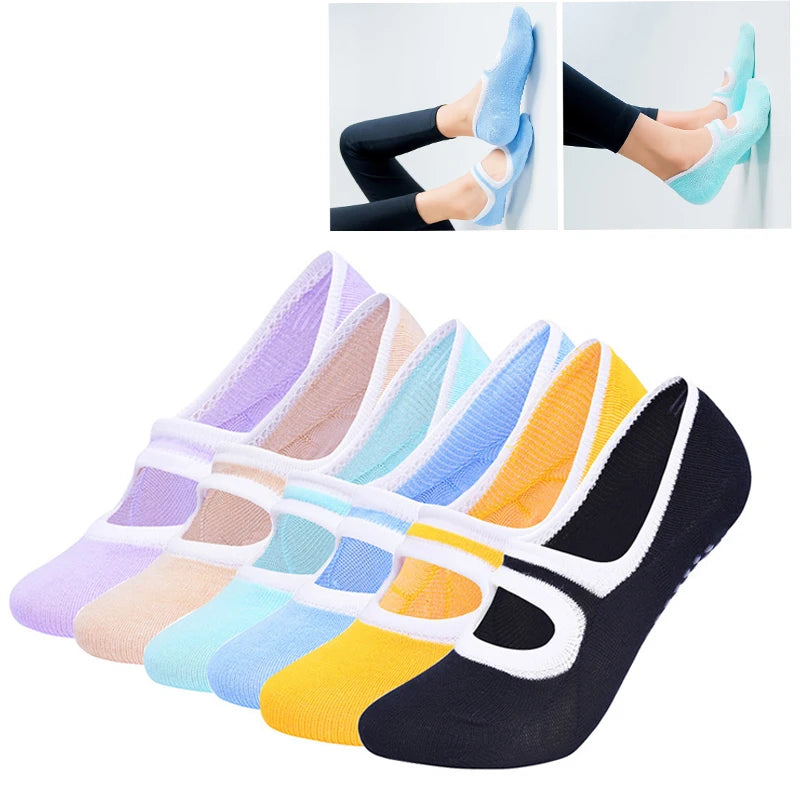 Women Anti Slip Yoga Socks Breathable Gym Fitness Training