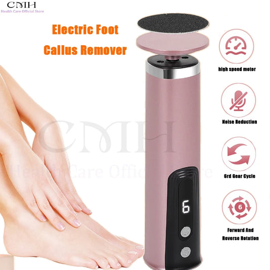 CMH Dual-Head Metal Electric Foot Grinder Rechargeable Callus Remover