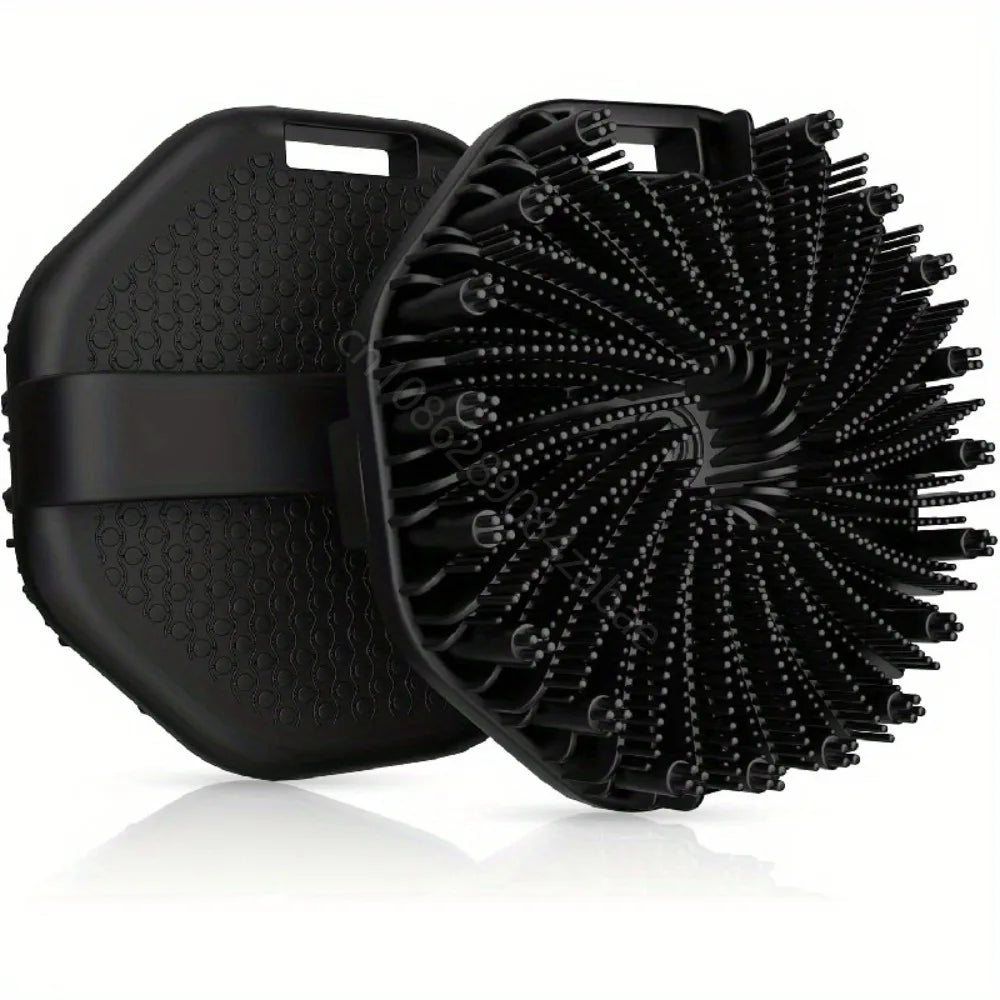 Silicone Bath Back Brush With Handle Exfoliating Scrubber