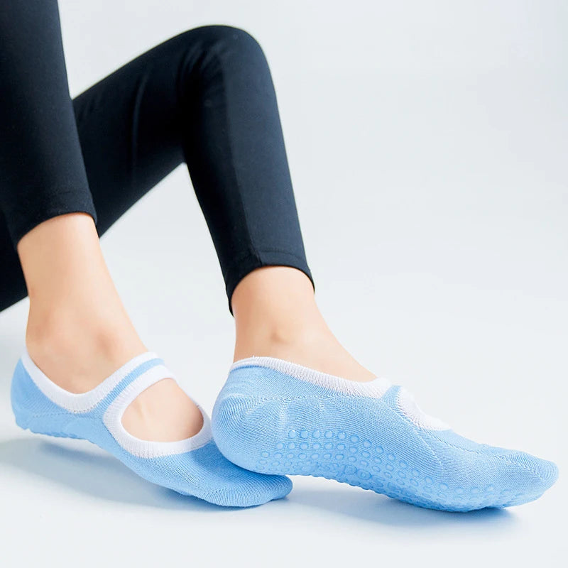 Women Anti Slip Yoga Socks Breathable Gym Fitness Training