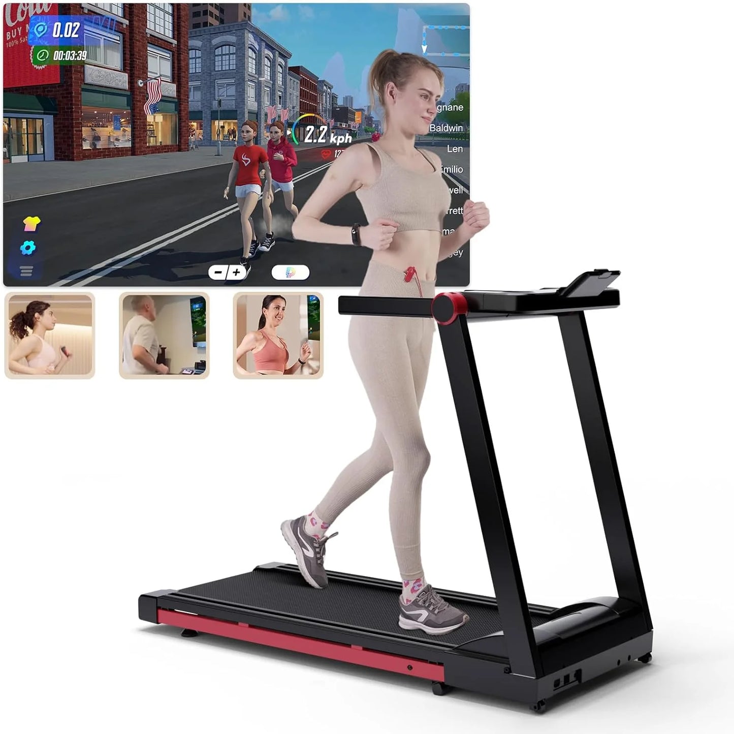 Superun 3.5HP Foldable Treadmill with Incline and App Control