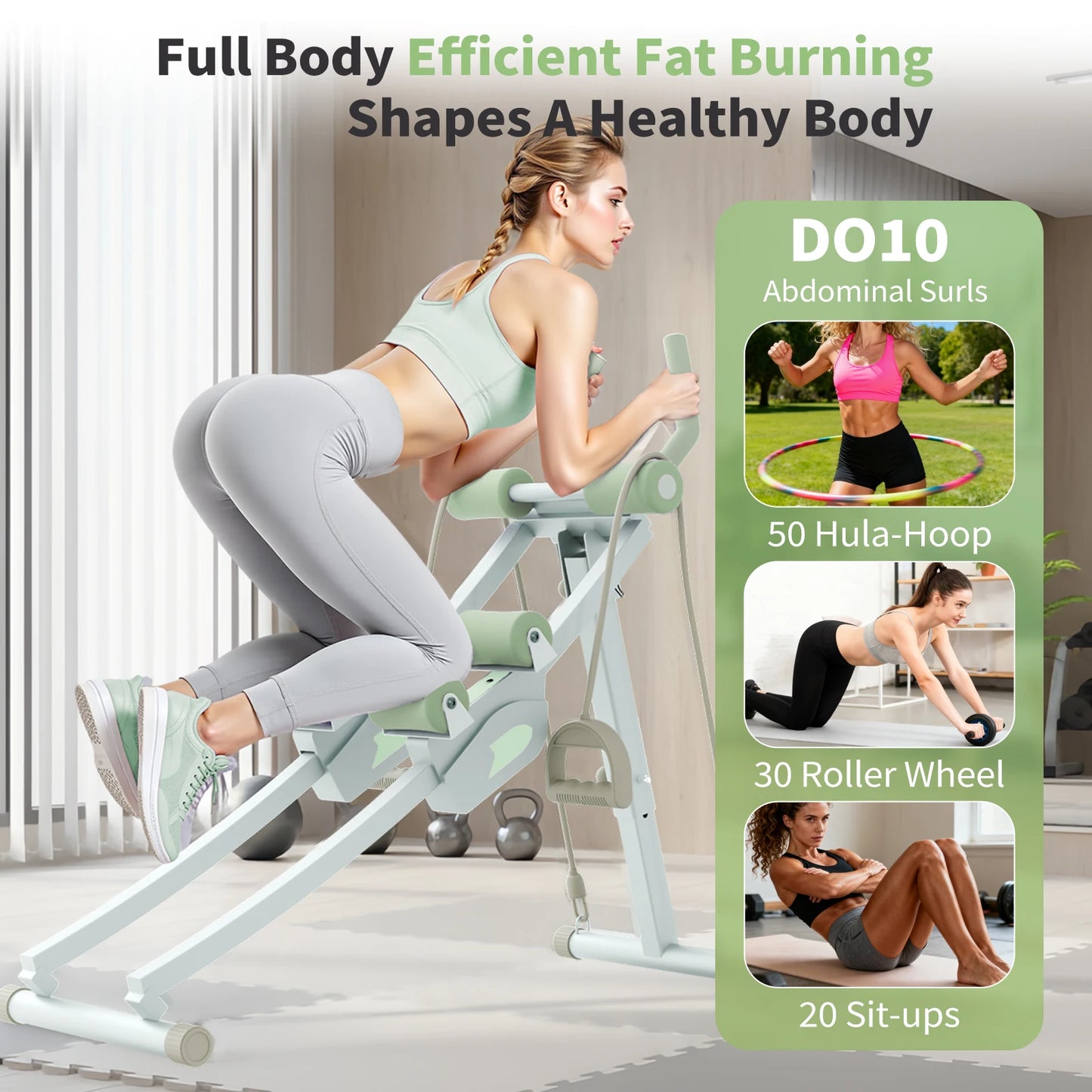 Abdominal Curling Exercise Machine Foldable Abdominal Trainer