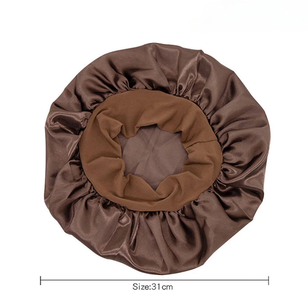 Elegant Satin Hair Bonnet For Long Hair Sleep Cap Night