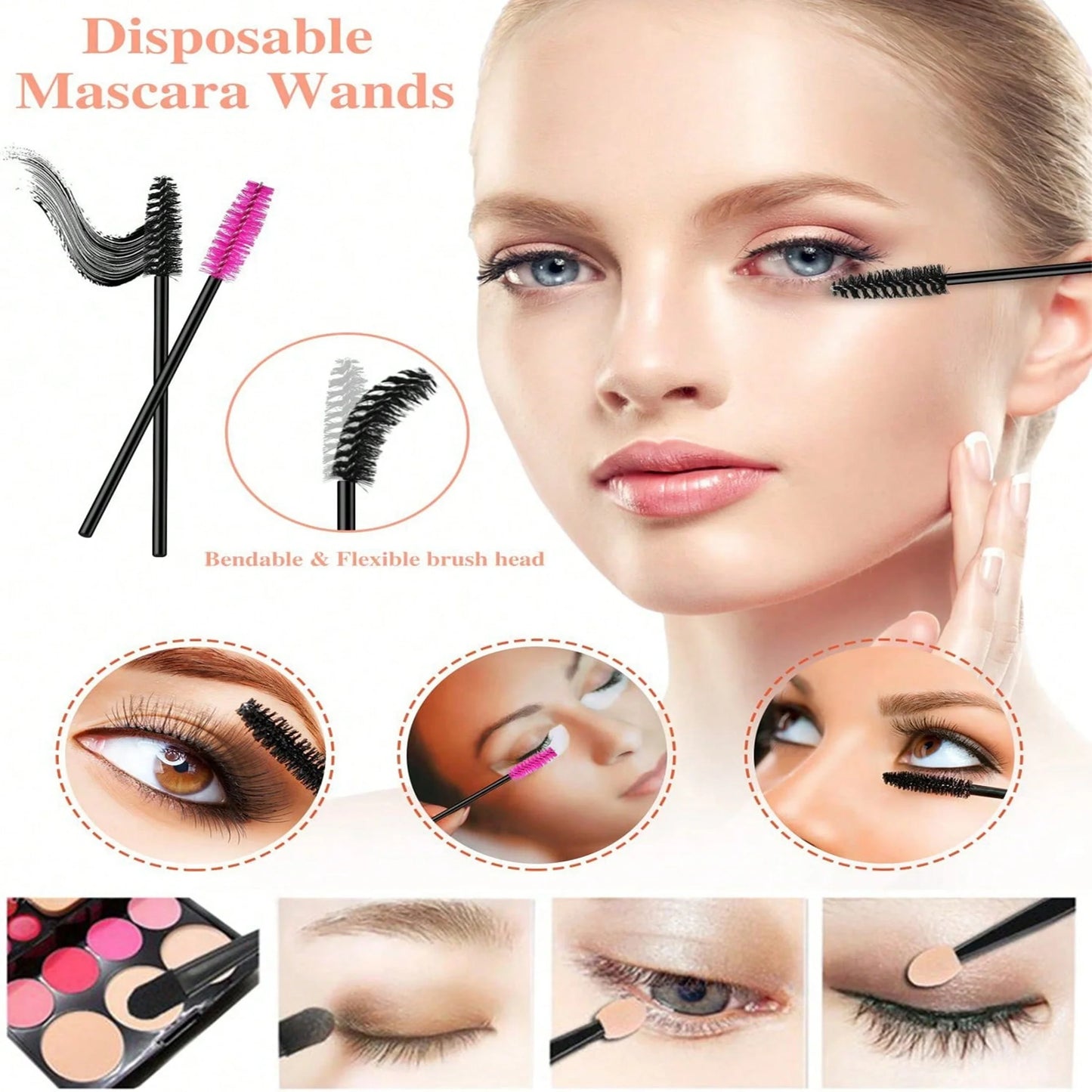 Deluxe 300 Piece Disposable Makeup Tool Kit With Portable Case
