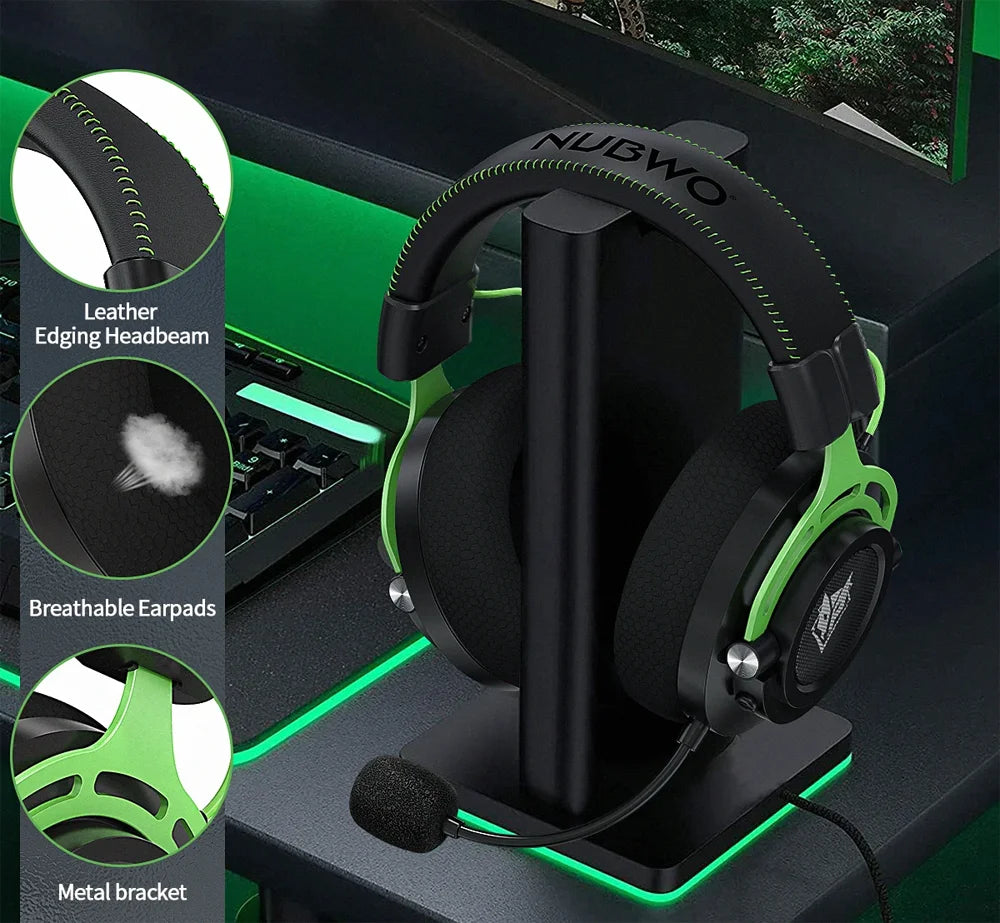 NUBWO G03 Wireless Gaming Headset 2.4GHz Bluetooth Noise Canceling Microphone
