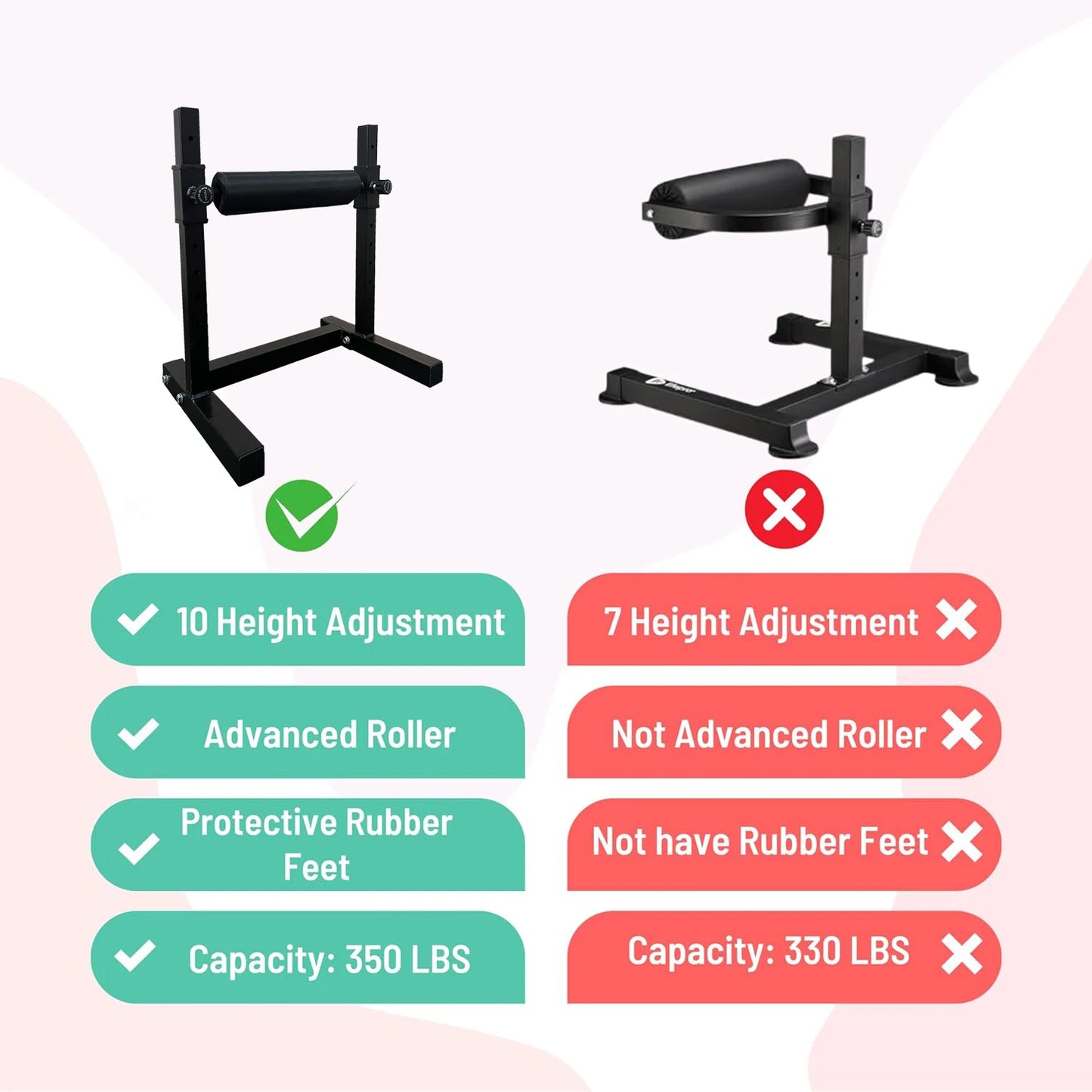 MARSAFIT Single Leg Squat Stand With Adjustable Height Home Gym