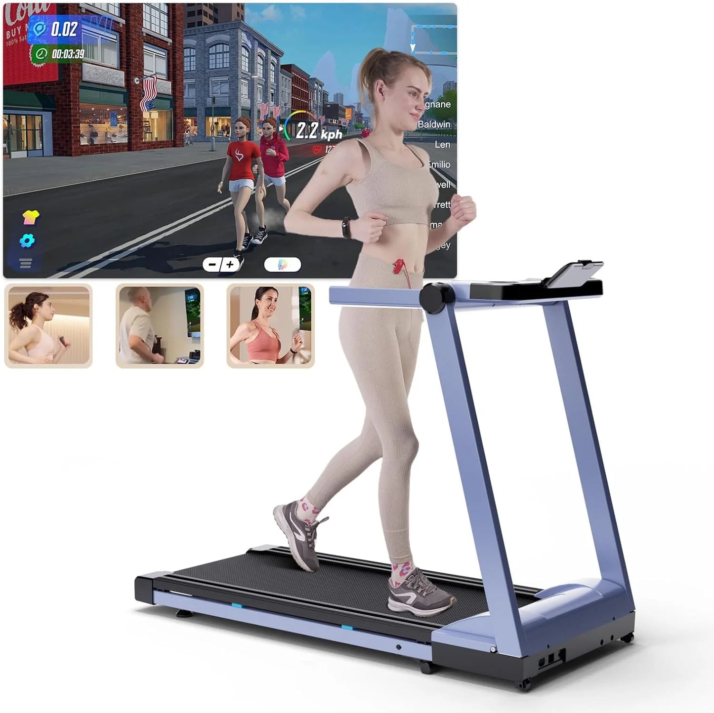 Superun 3.5HP Foldable Treadmill with Incline and App Control