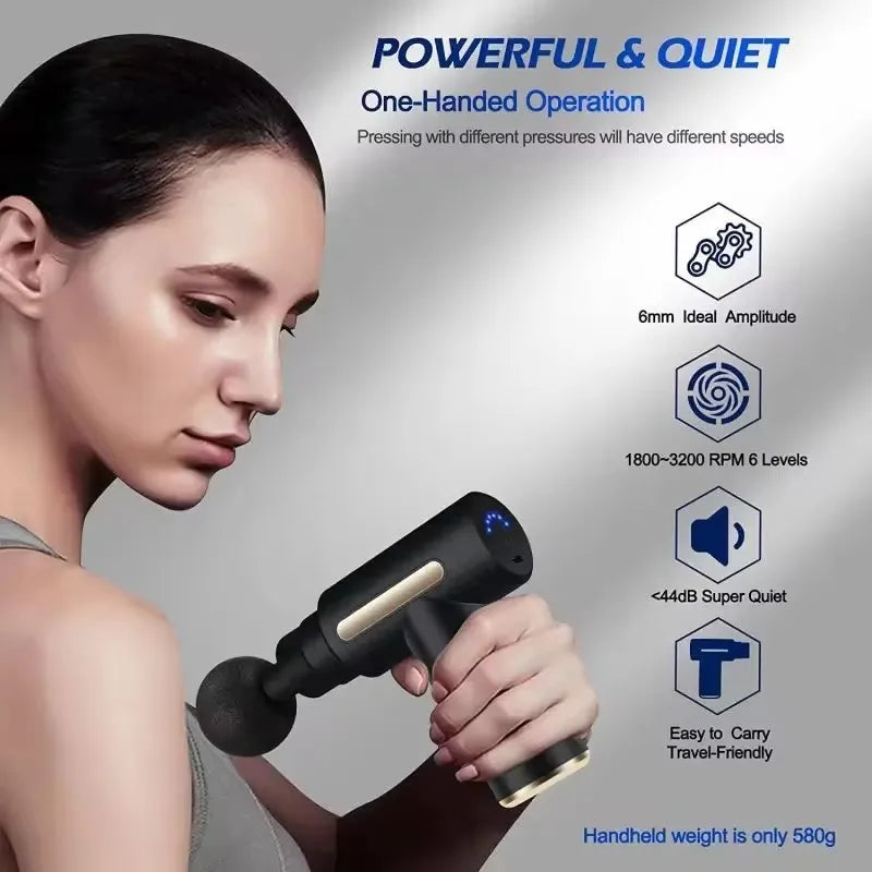 Fascia Gun Muscle Relaxation Massager Electric Vibration Massage Gun