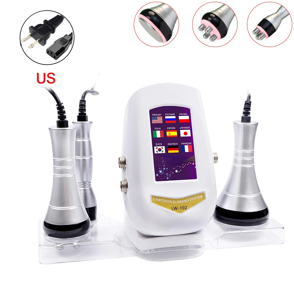 Beemyi 3in1 Beauty Body Slimming Massager Cavitation Machine For Face And Body