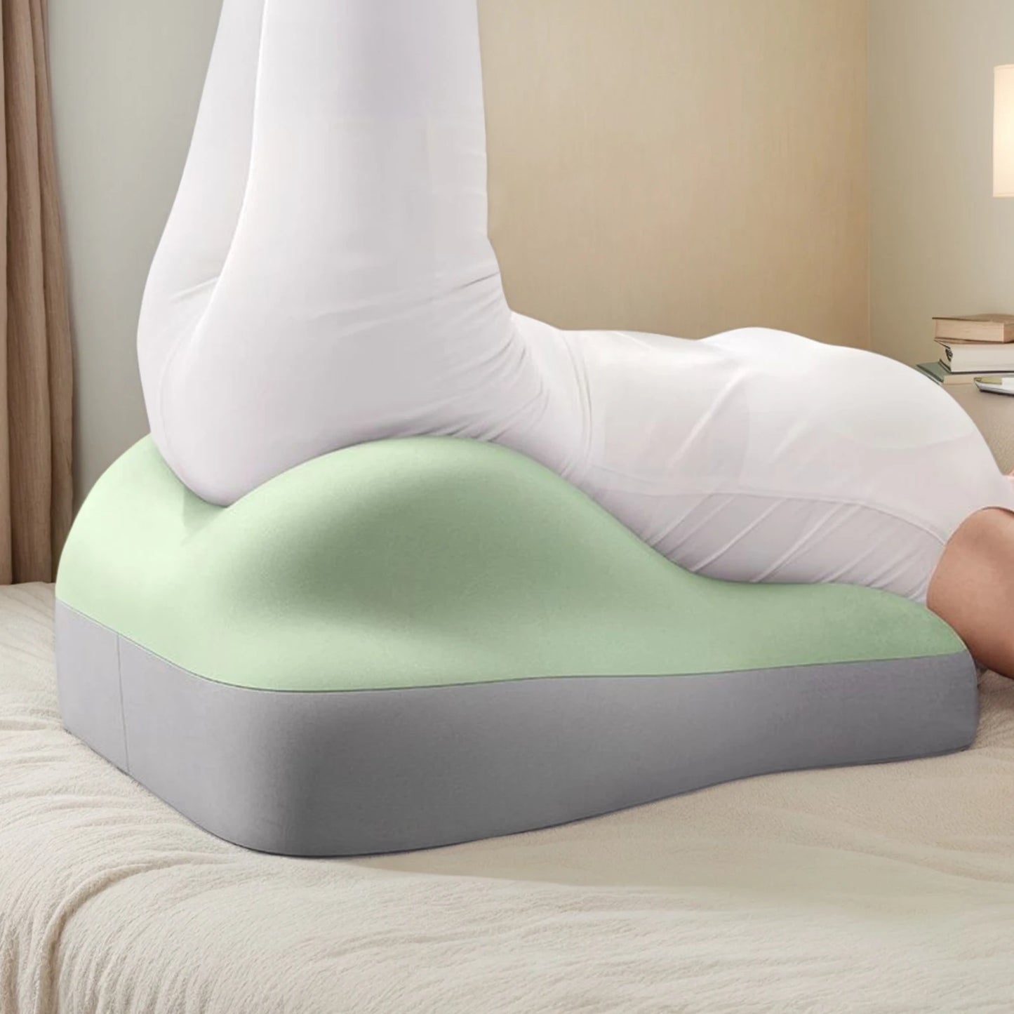 Ergonomic Memory Foam Bed Pillow for Sitting and Waist Support