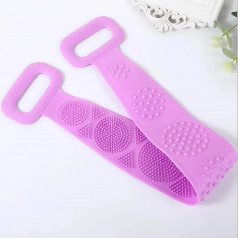 Silicone Back Scrubber Massage Exfoliating Bath Brush Sponge