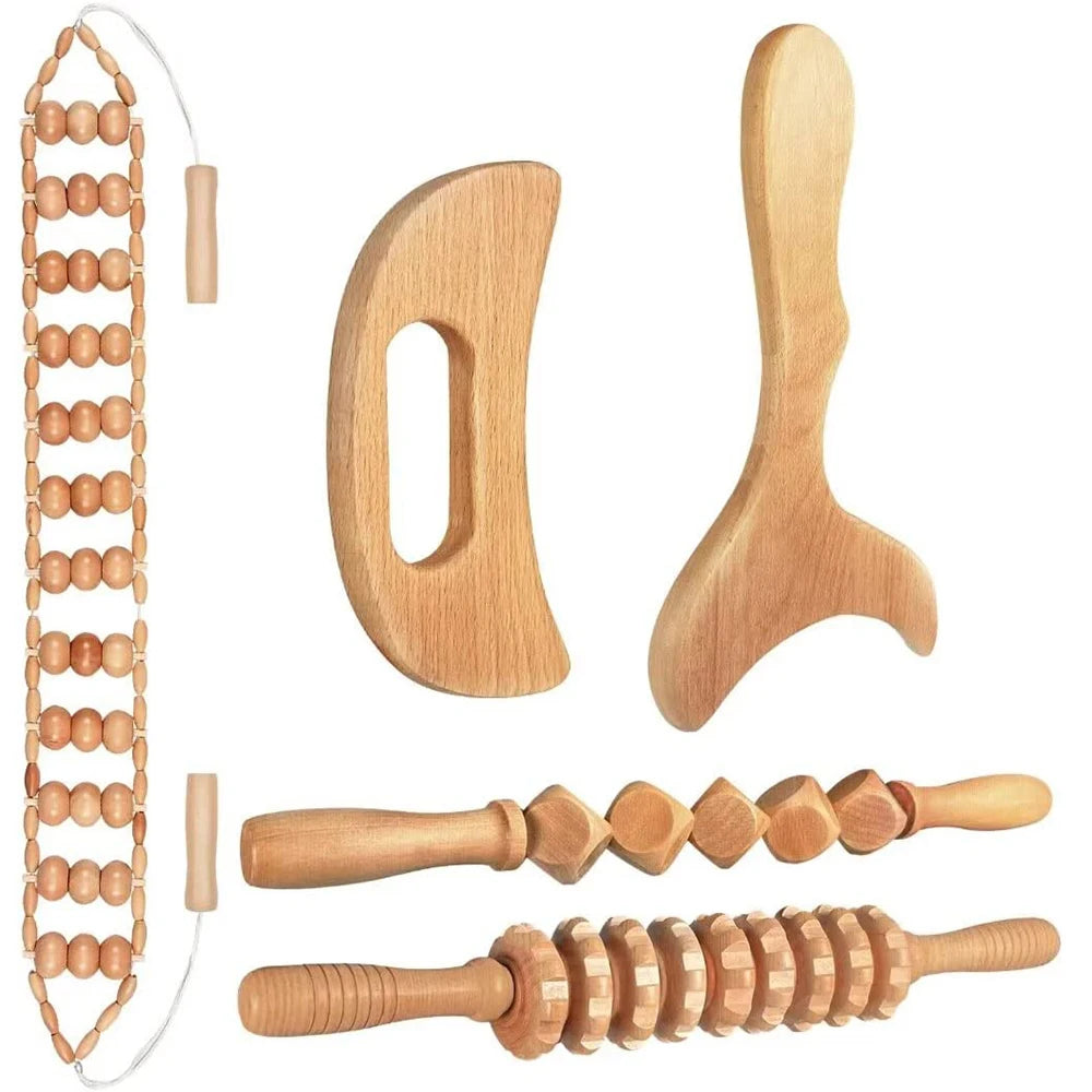 Wood Therapy Massage Tools Maderoterapia Kit for Body Contouring