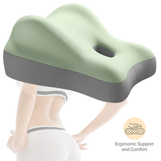 Ergonomic Memory Foam Bed Pillow for Sitting and Waist Support