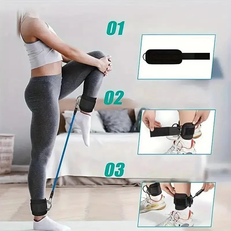 Adjustable Ankle Cuffs for Leg Workout and Glute Training