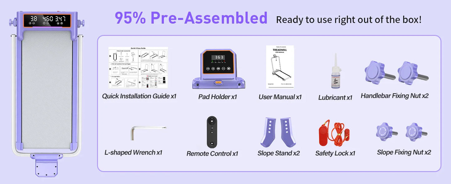 Folding Walking Pad With Incline And Dual Screen Display