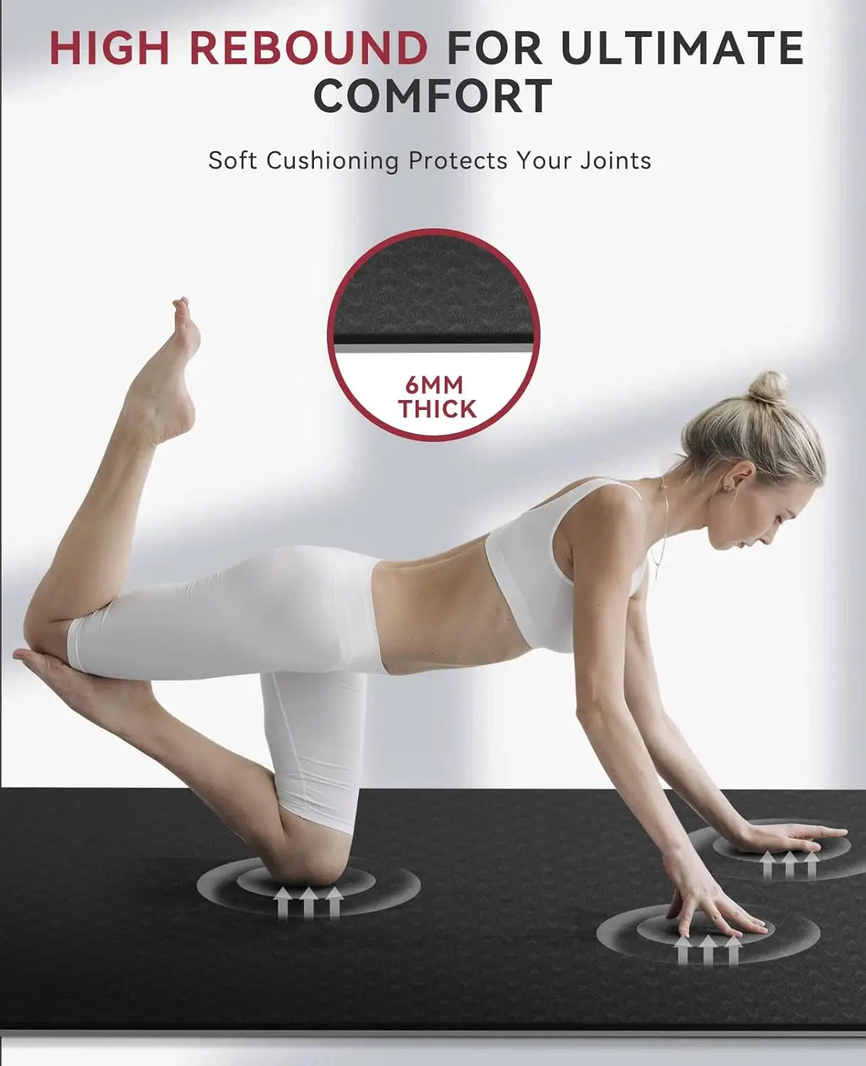 Extra Wide Yoga Mat Premium Non Slip With Carry Bag