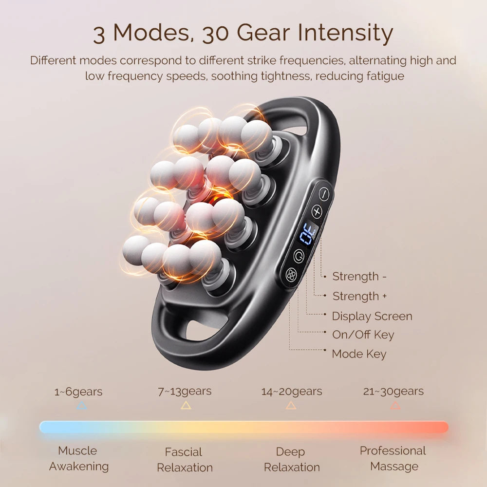 Foreverlily 16 Head Fascia Gun High Frequency Vibration Massager