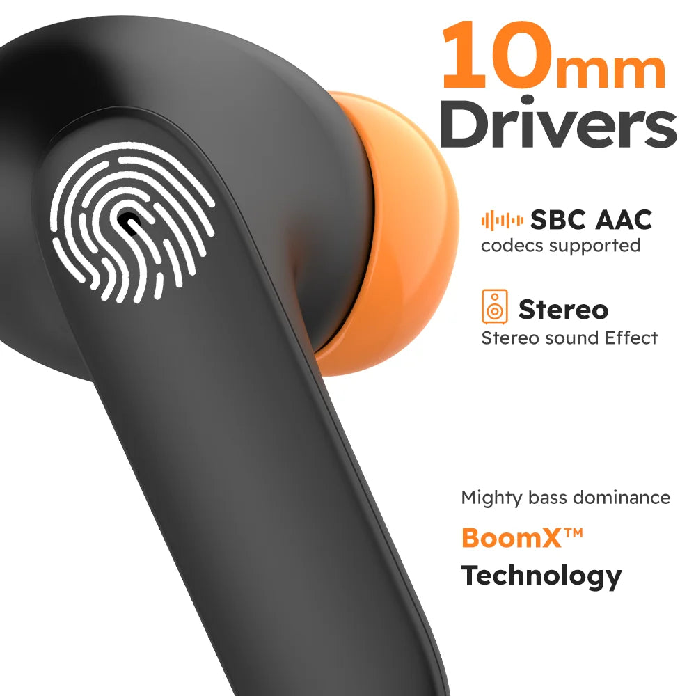 Jogrytece Bluetooth 5.4 TWS Earphones With ENC Noise Cancelling