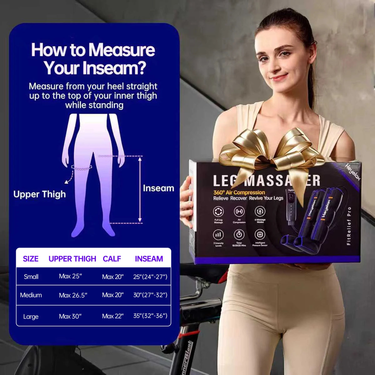 Heyelax Air Compression Massager Boots For Muscle Recovery