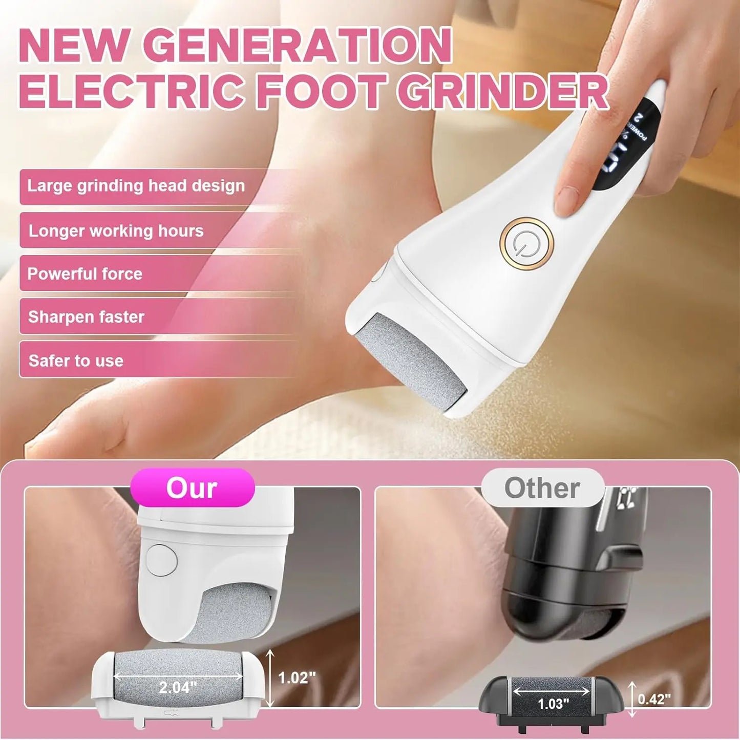 Electric Foot File 3 Speed Callus Remover