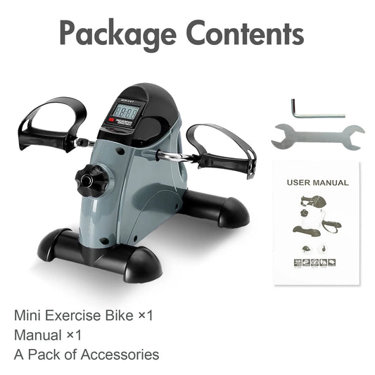 Portable Under Desk Mini Exercise Bike With LCD Monitor