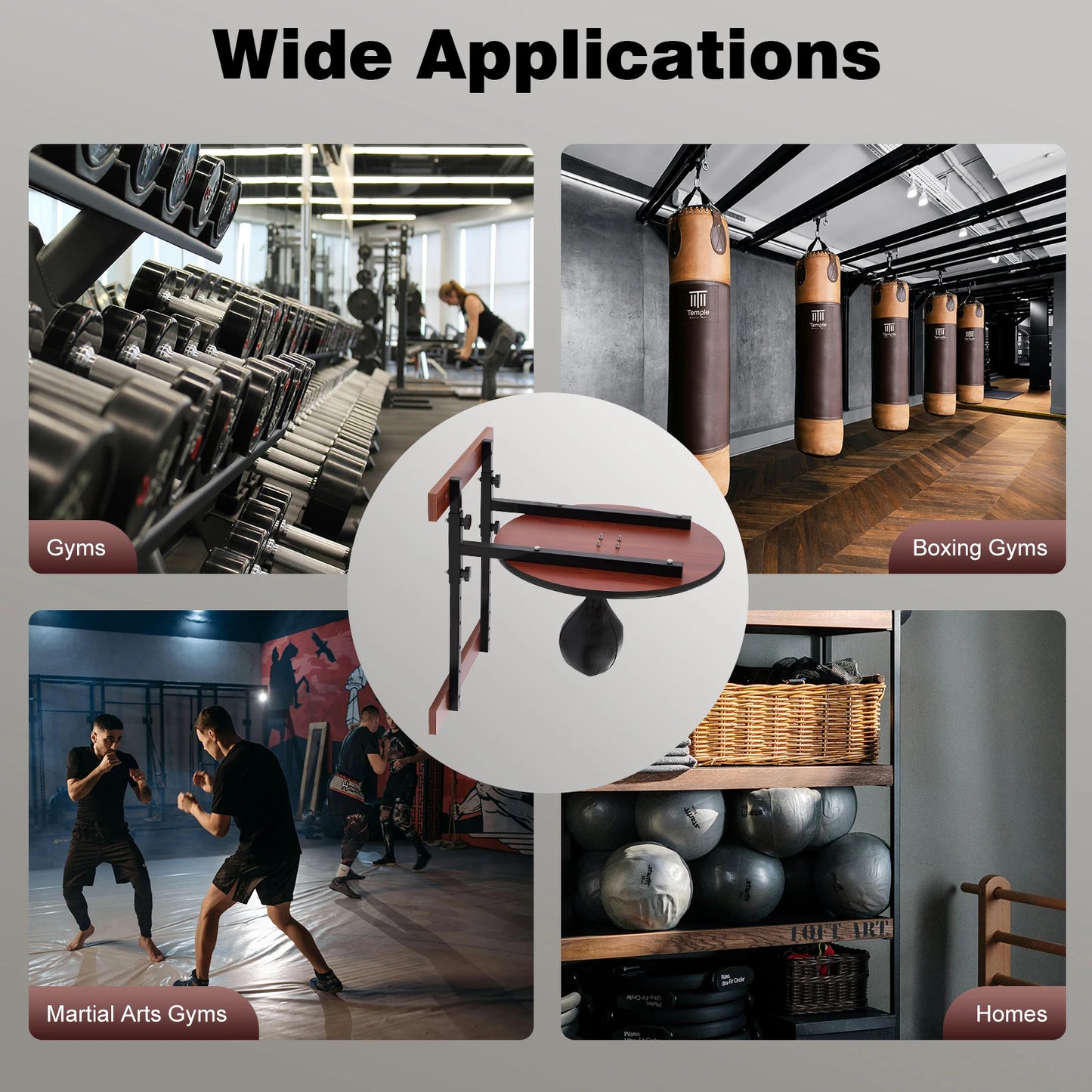 Heavy Duty Adjustable Speed Bag Platform Kit For Wall Mounted Boxing Training