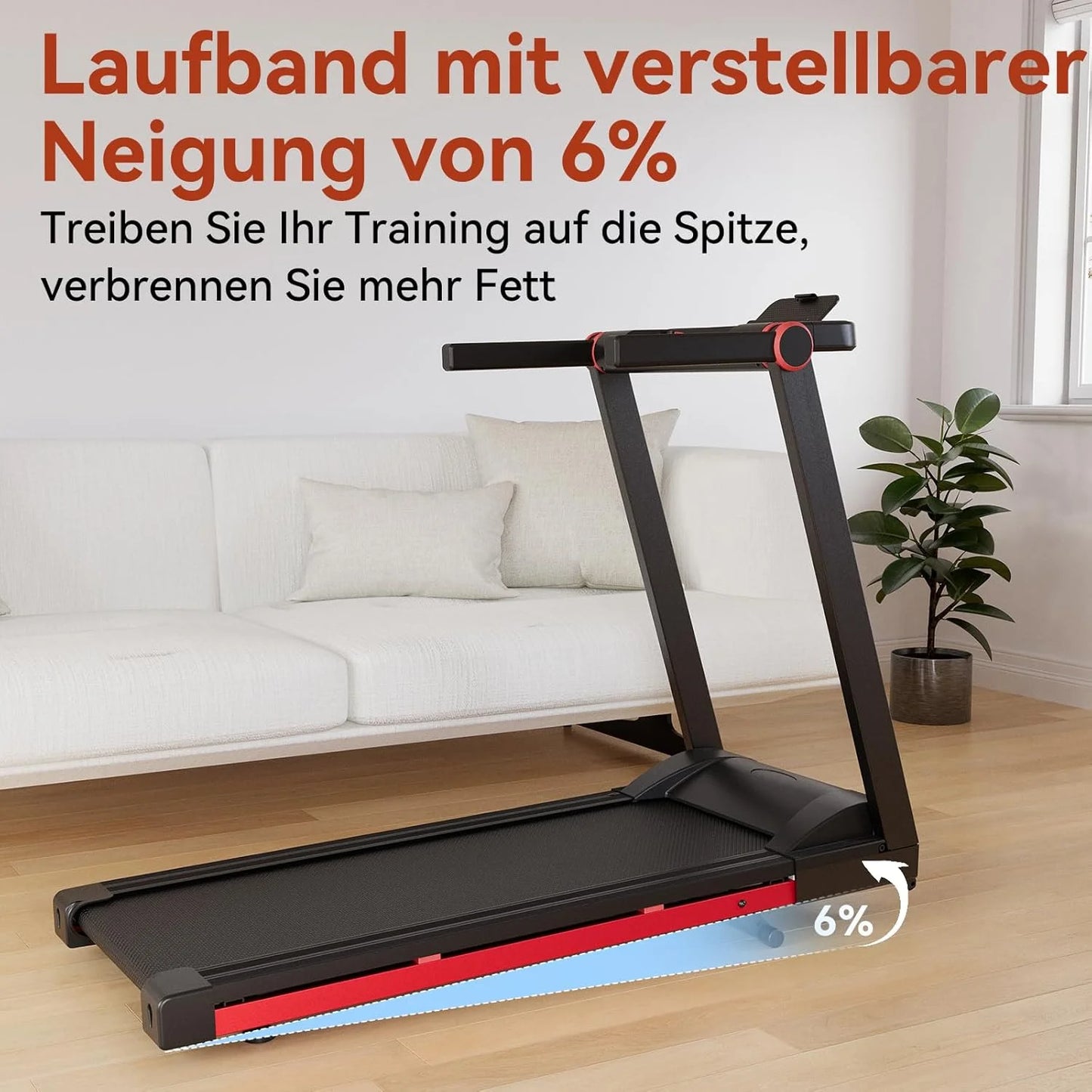 Superun 3.5HP Foldable Treadmill with Incline and App Control