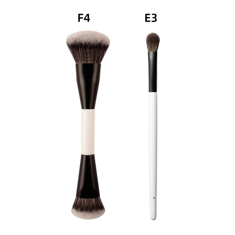 F4 Dual Ended Foundation Brush for Face Powder Blush Concealer