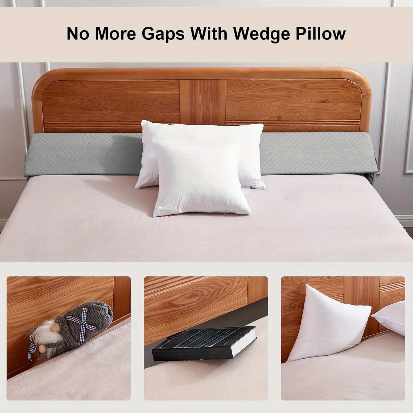 Elafy Bed Wedge Pillow Gap Filler For Mattress And Headboard