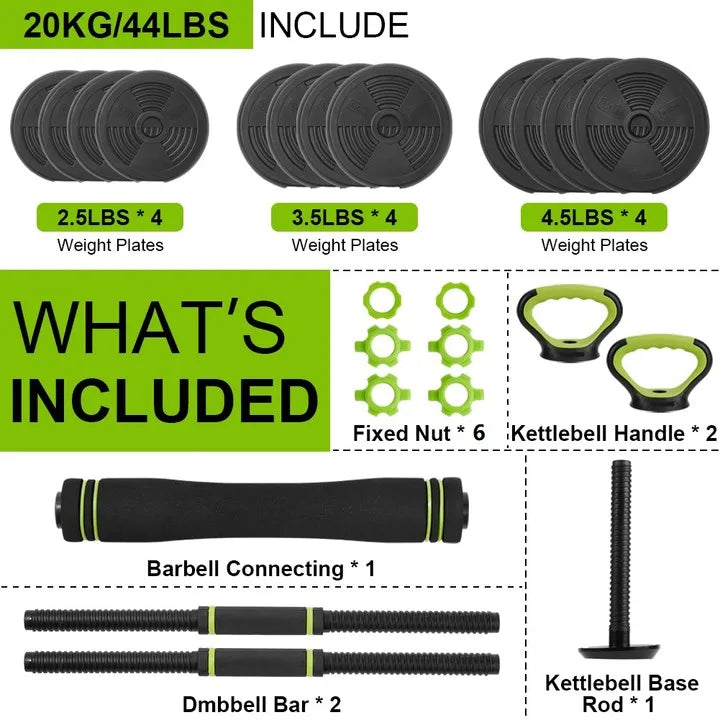 TWISTER.CK Adjustable Dumbbells Free Weight Set 4 In 1