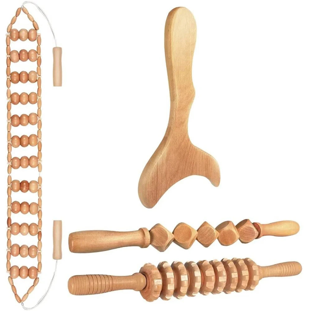 Wood Therapy Massage Tools Maderoterapia Kit for Body Contouring